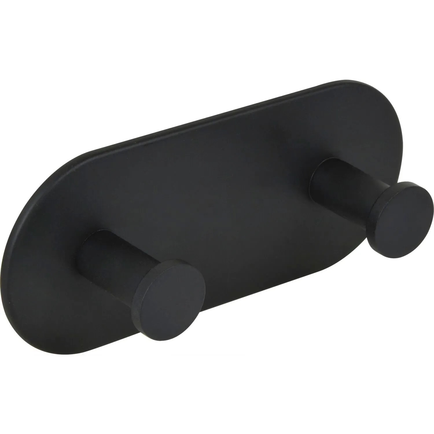 Technik Team Kleiderhaken Demon Selbstklebend Zweifach 120x50 mm Stahl Schwarz