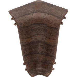 Innenecke für Kunststoffleiste Classic 50 in Akazie Dunkel für Laminat & Parkett.