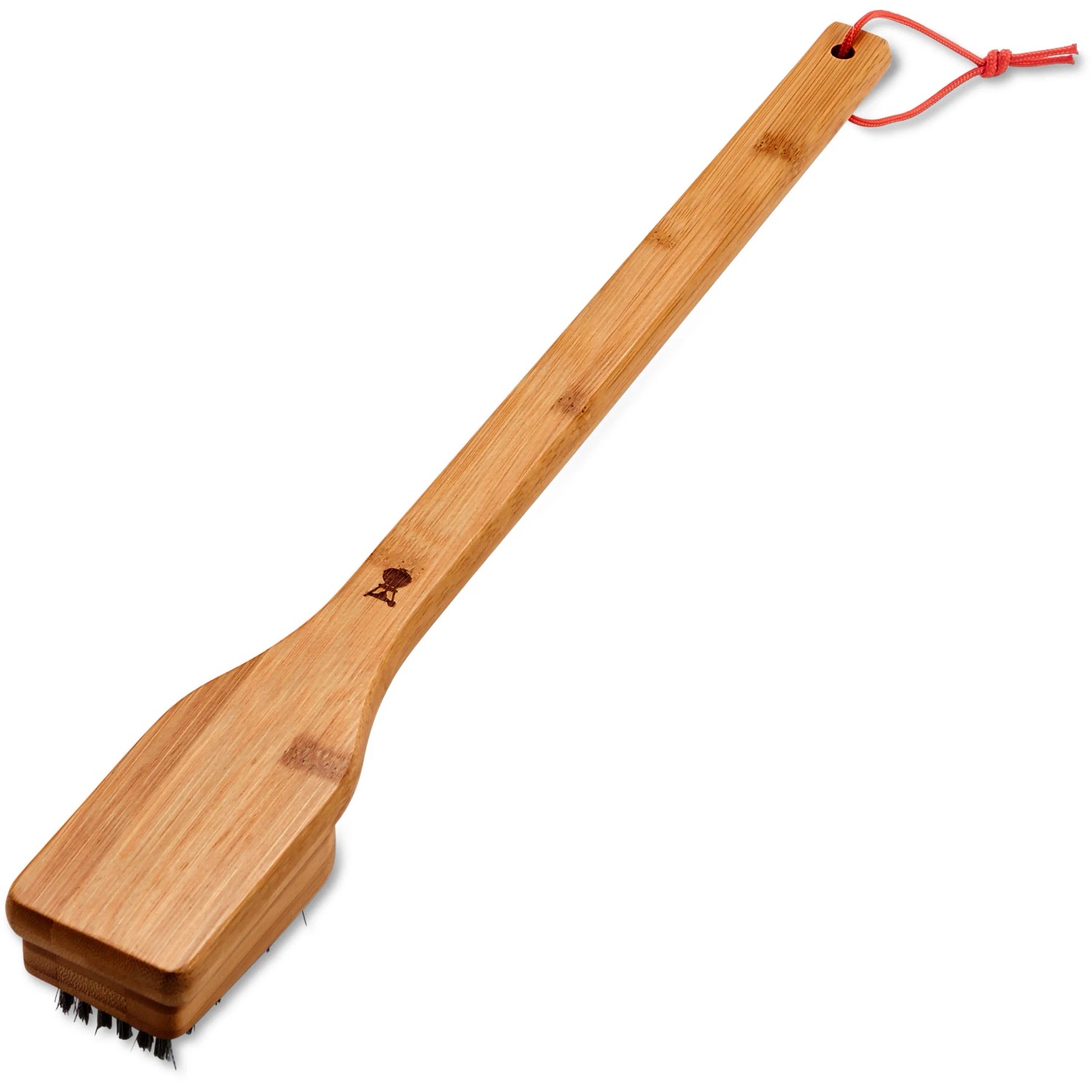 Weber Grillbürste mit Bambusgriff, 46 cm, für Holzkohlegrills. Grillreiniger mit Edelstahlborsten.