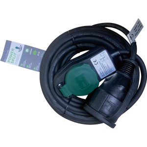 Verlängerungskabel Power Split 10m, IP44, mit Schutzkontaktstecker und -kupplung für flexible Stromversorgung.