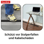 Floordirekt Kabelkanal Cable Guard, schwarz, 1,8m. Rutschfester Stolperschutz für Elektroinstallationsmaterial.