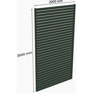 Holzbrüder Carport Seitenwand Ralf, Fichte, 350x200cm, chromoxidgrün, Witterungsschutz.