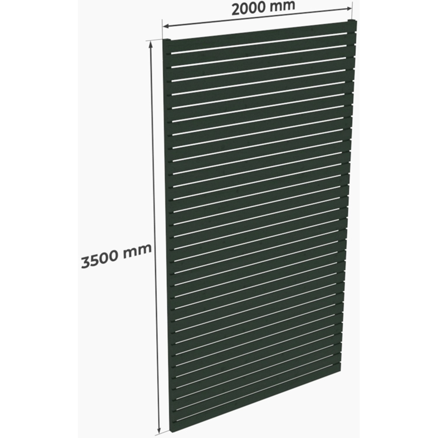 Holzbrüder Carport-Seitenwand Ralf Fichte 350 cm x 200 cm Chromoxidgrün günstig online kaufen