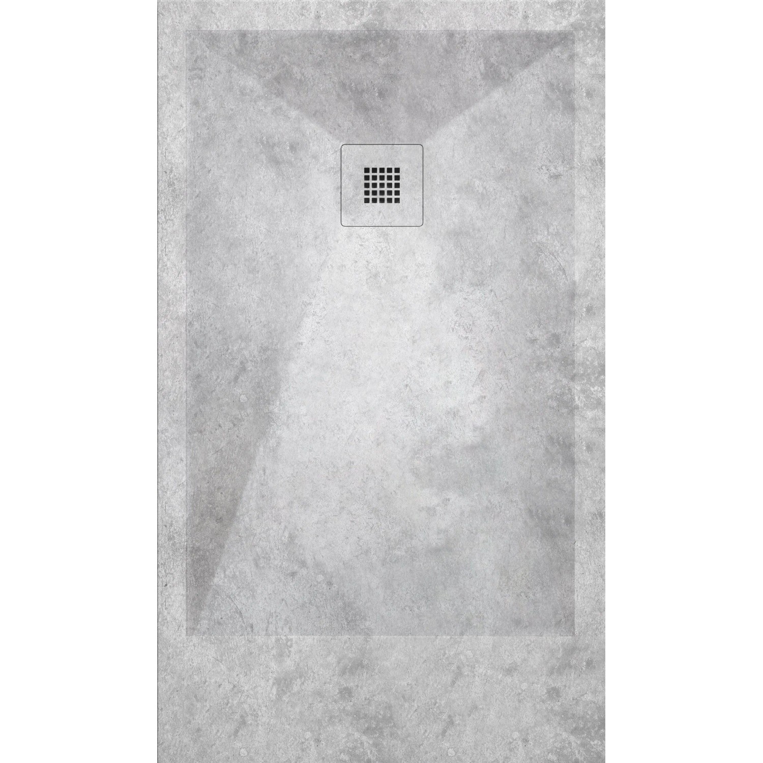 Mirlo Mineralguss Duschwanne Extra Flach Dekor Cemento Betongrau 70x110cm