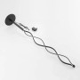 Moderne, dimmbare LED Stehlampe Welina in Schwarz aus Metall, 150cm hoch für Wohnzimmer.