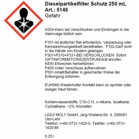 Dieselpartikelfilter DPF Reiniger LIQUI MOLY 5148 250 ml online i