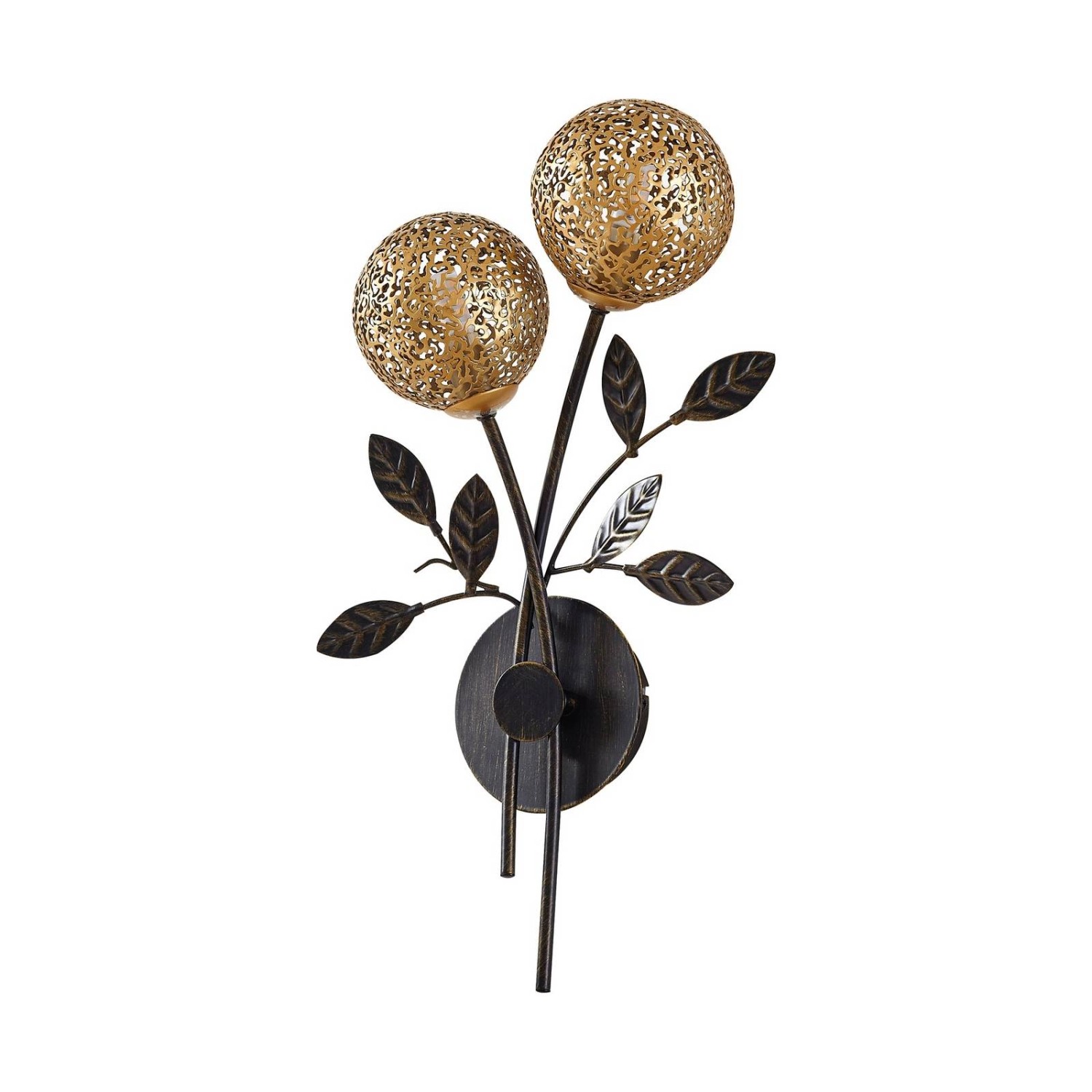 Lucande Wandleuchte Wandlampe Innen Evory 9626377 Florentiner in Schwarz au günstig online kaufen