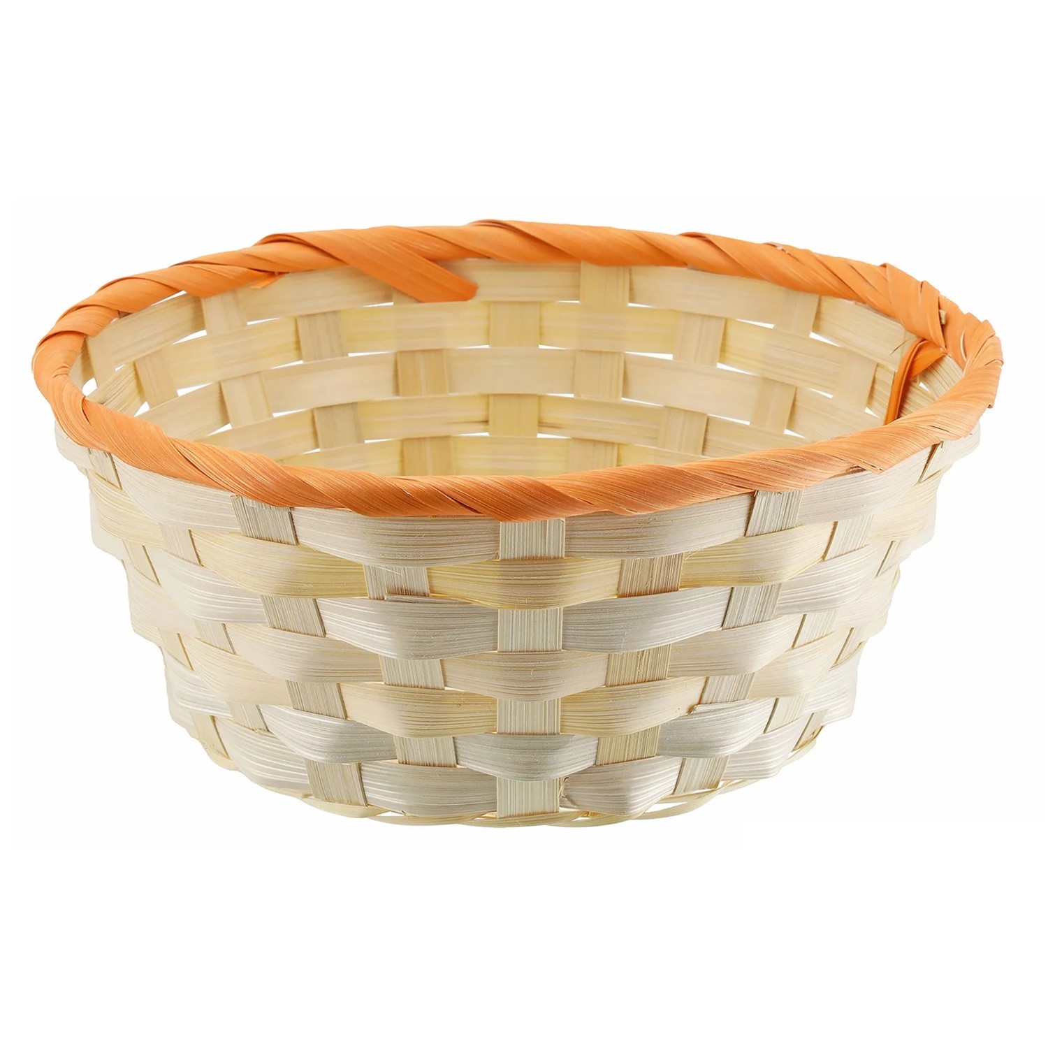 Bambuskörbchen Ø 20 cm x 8 cm Natur-Orange