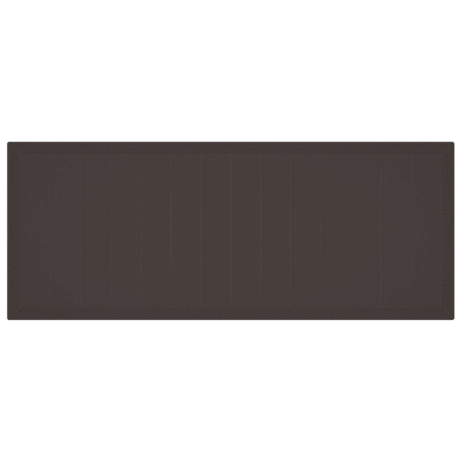 Braune vidaXL Garten-Essgruppe aus Poly Rattan mit Tisch und Stühlen (9-teilig).