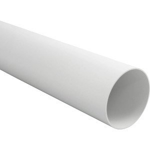 Marley Rundrohr, 0,5 m, System 100, weiß, aus Kunststoff für Dunstabzugshauben.