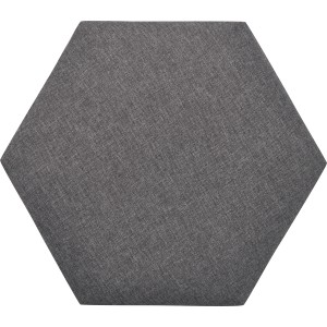 Wandkissen Hexagon, 30x30 cm, dunkelgrau strukturiert, zur Wandgestaltung.