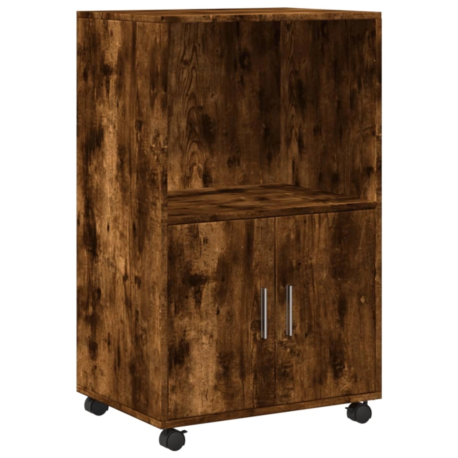 vidaXL Rollschrank Räuchereiche 55x40x91 cm Holzwerkstoff 853186 günstig online kaufen