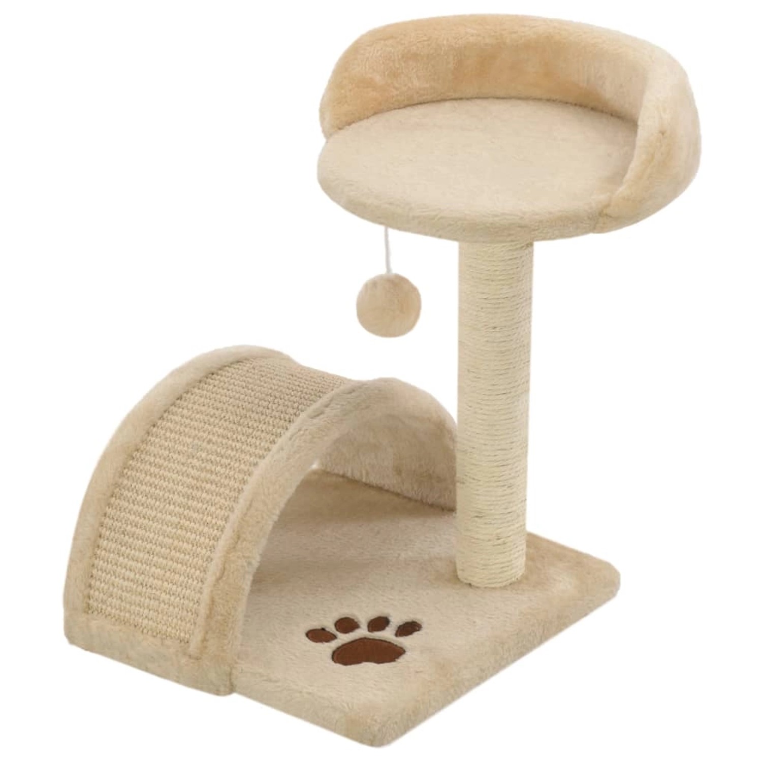 vidaXL Katzen-Kratzbaum Sisal 40 cm Beige und Braun Modell 3