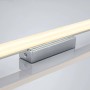 Moderne, dimmbare LED Bad-Deckenleuchte Levke in Weiß/Chrom, spritzwassergeschützt.