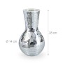 Relaxdays Mosaikvase Spiegelglas Silber 28 cm x 14 cm 0,9 kg_4