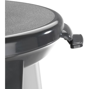 Detailaufnahme: Drehbarer Wenko Duschhocker Secura Premium in Anthrazit.