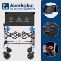 SUNULA Bollerwagen, faltbar, 80L, 100KG, schwarz, abnehmbare Räder und Stoffbeutel für einfache Reinigung.