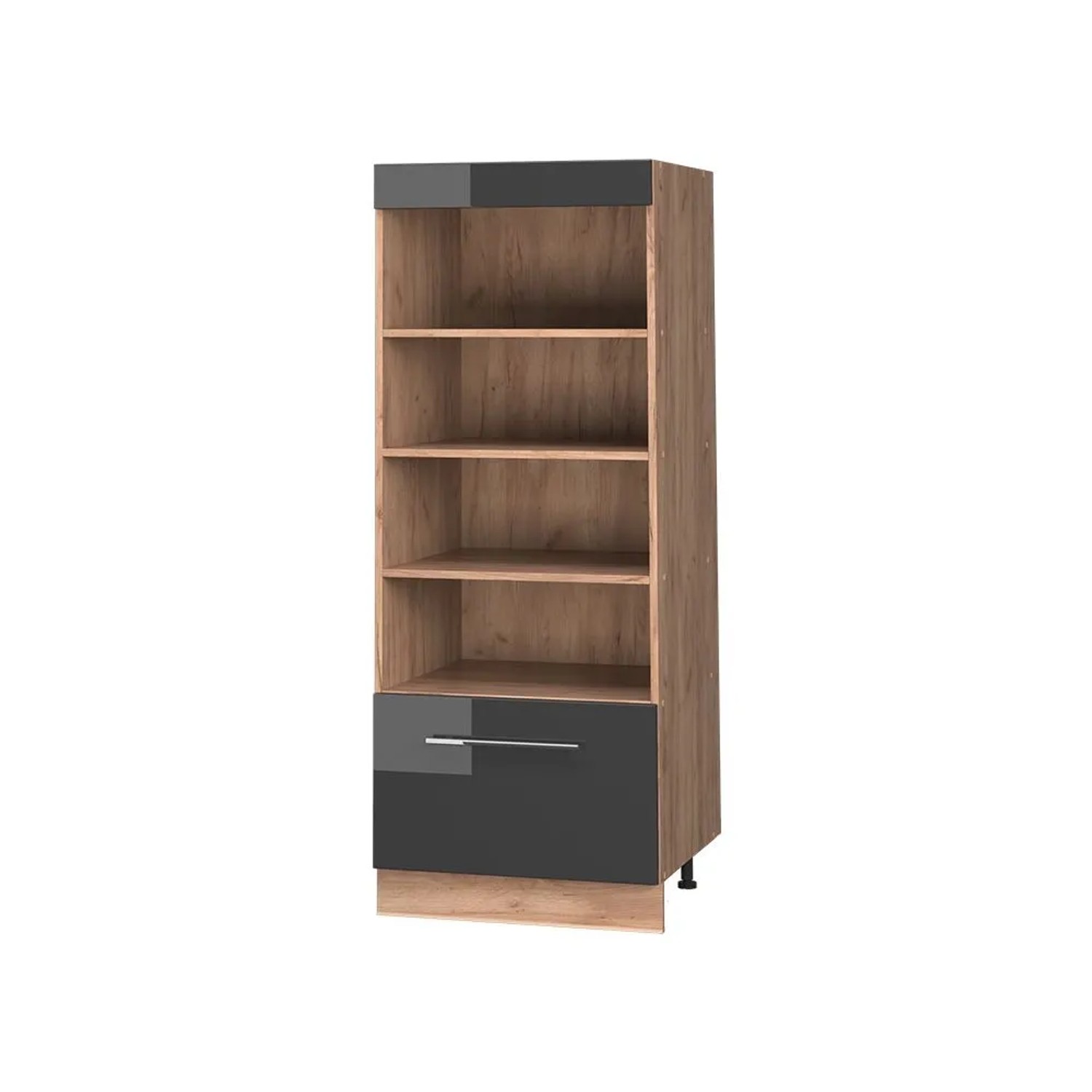 Vicco Küchenregal Fame-Line Anthrazit Hochglanz/Goldkraft Eiche 60 x 154 Art Nr 62232