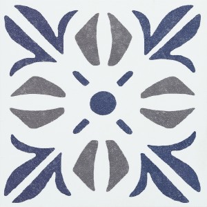 d-c-fix Wandfliese Cubia, 6er-Set, 15x15 cm, blaues Dekor für die Wanddekoration.