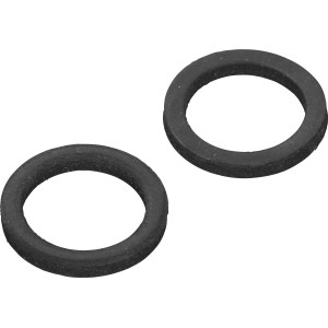 Zwei schwarze Gummi-Dichtungsringe, 3,5 mm stark, Ø 19 mm x Ø 25 mm, für Mischdüsen.