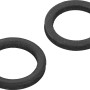 Zwei schwarze Gummi-Dichtungsringe, 3,5 mm stark, Ø 19 mm x Ø 25 mm, für Mischdüsen.
