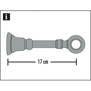 Gardinia Holz-Träger Country, geschlossen, 17 cm, Buche, für Stilgarnituren.