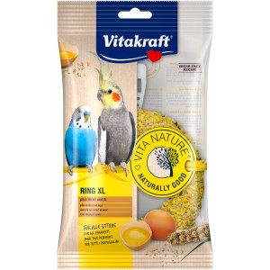 Vitakraft Vita Nature Ring XL für Sittiche, Ergänzungsfutter mit Hirse und Ei, 70g.