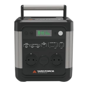 Yard Force Power Station LX PS600 mit 600W, tragbarer Stromspeicher mit USB, Steckdosen und LCD-Display.