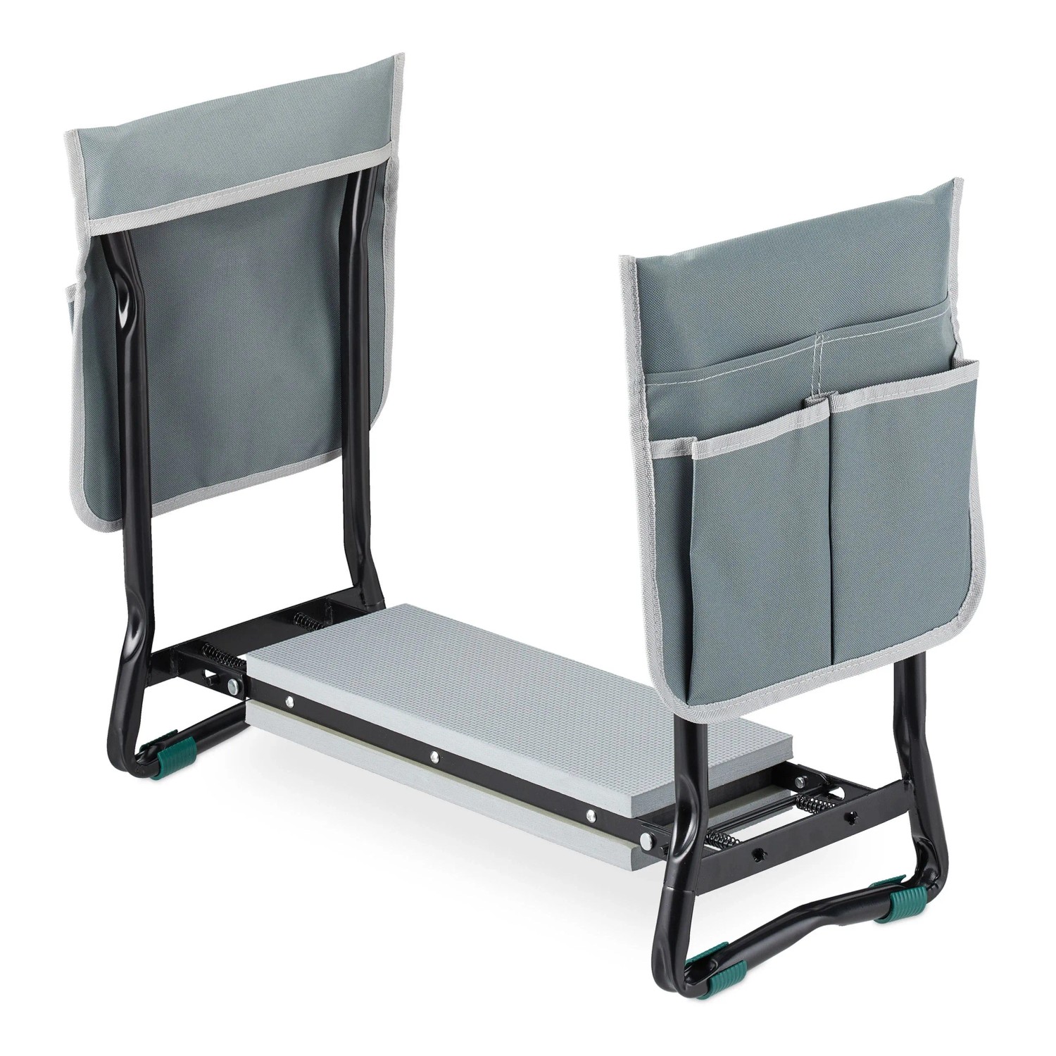 Relaxdays Kniebank Stahl Schwarz/Grau Klappbar 50 cm x 59 cm x 31,5 cm 2,9 kg