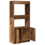 vidaXL Highboard in Altholz-Optik mit offenen Fächern und Schranktüren für Büro oder Wohnzimmer.