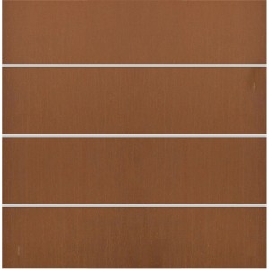 Sichtschutzzaun-Element Board XL aus Corten-Stahl, Rostoptik, 180x180 cm.
