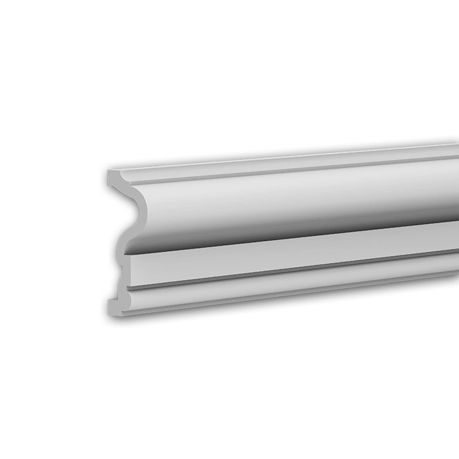 PROFHOME 651390 Wandleiste Friesleiste Zierleiste Wandleiste 2 m 200 cm x 3,4 cm x 9,2 cm Weiß