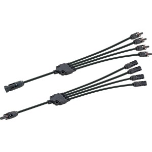 Schwaiger Solar-Adapterkabel-Set 4in1, 30cm, für PV-Module zur einfachen Erweiterung von Solaranlagen.