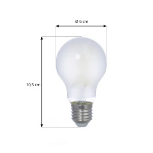 Arcchio E27 LED Lampe, 22W, warmweiß, mit Maßangaben (Höhe 10,5 cm, Durchmesser 6 cm).