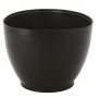 Schwarzer, runder LUX Gipsbecher Classic aus Kunststoff für Maurer- und Fliesenlegerarbeiten.