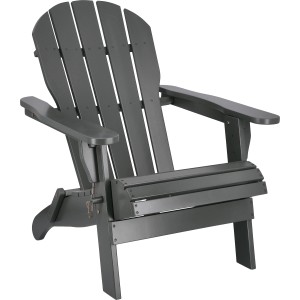 Grauer Yes Klappsessel Filadelfia aus Akazienholz für den Garten.