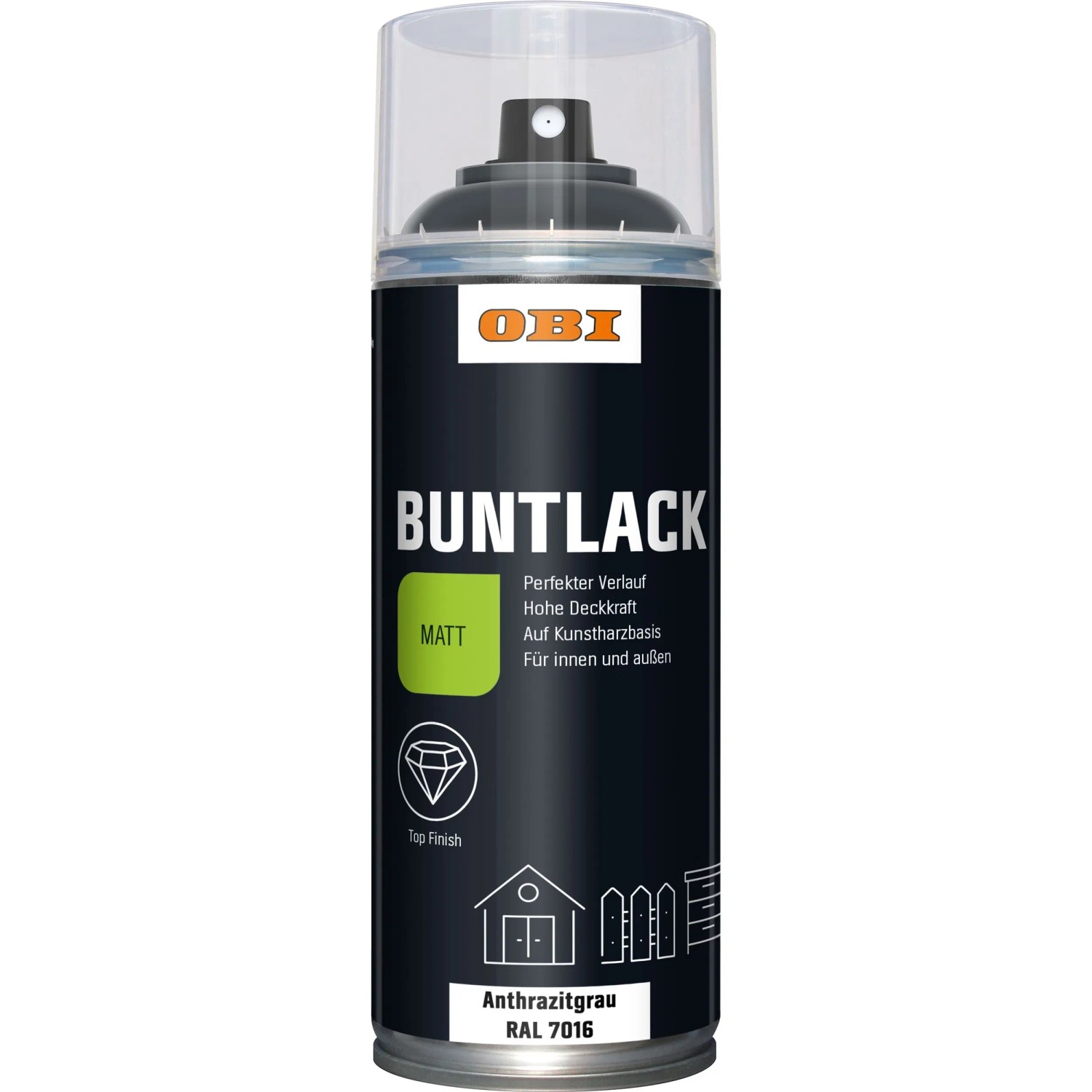 OBI Buntlack Spray LH Anthrazit RAL 7016 matt 400 ml