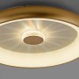 LED-Deckenleuchte Vertigo in Messing-Optik, dimmbar mit Kristalleffekt. Moderne Deckenleuchte für Wohnräume.