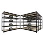 PROREGAL Mega Deal 4x Profi Schwerlastregal Rhino HxBxT 200x240x70cm 5 Spanplatten-Ebenen 8mm Fachlast 450kg Schwarz_9