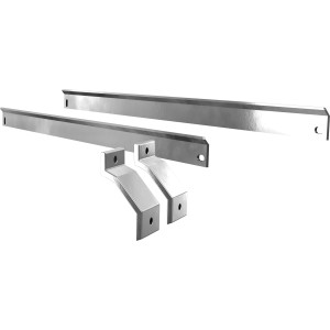 Green Solar Wandbefestigung für Solarkraftwerk mit Backrails, silberfarben.