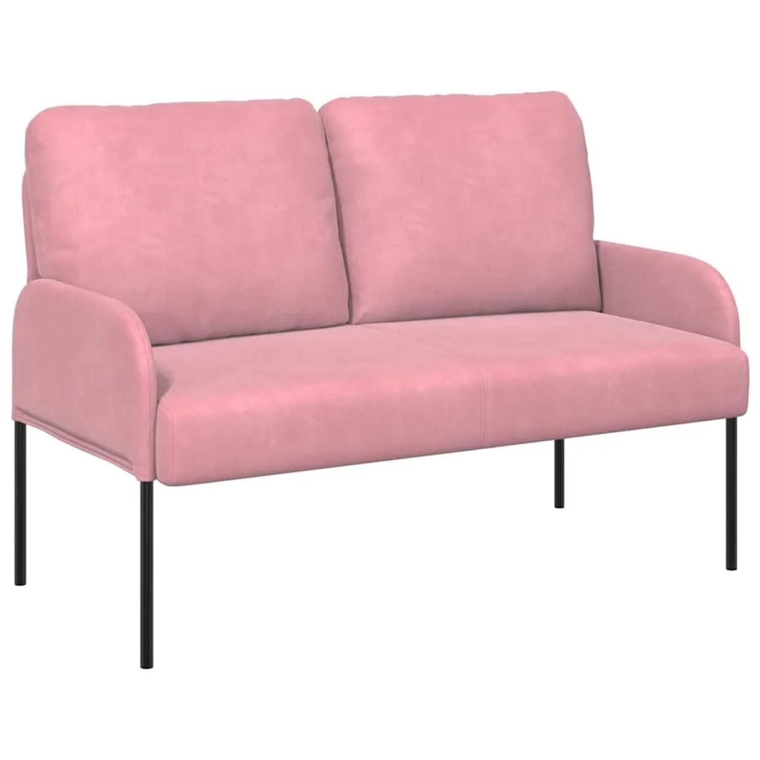 vidaXL Sofas mit Kissen 110cm Rosa Sperrholz 42023458