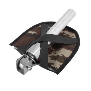 STAHLWERK Multitool Klappspaten im Transportschutz mit Camouflage-Muster.
