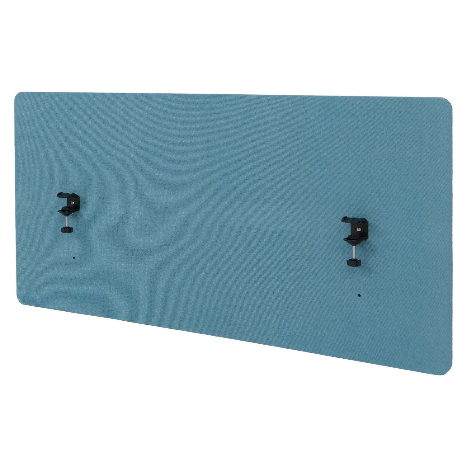 MCW Akustik-Tischtrennwand G75 Doppelwandig Textil 60x120cm Türkis