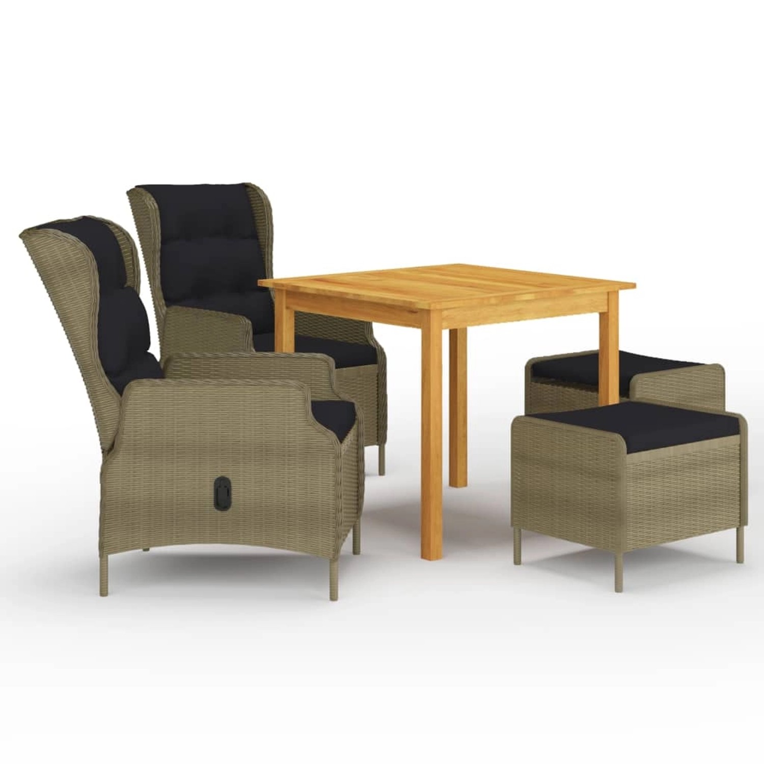 vidaXL 5-Tlg Garten-Essgruppe Braun 3067752