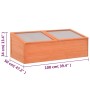 Holz-Frühbeet vidaXL 100x50x34 cm mit zwei transparenten PC-Platten. Ideal für den Garten und Pflanzenschutz.