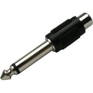 Schwaiger Audio Adapter: 6,35 mm Klinke auf Cinch-Buchse, schwarz.