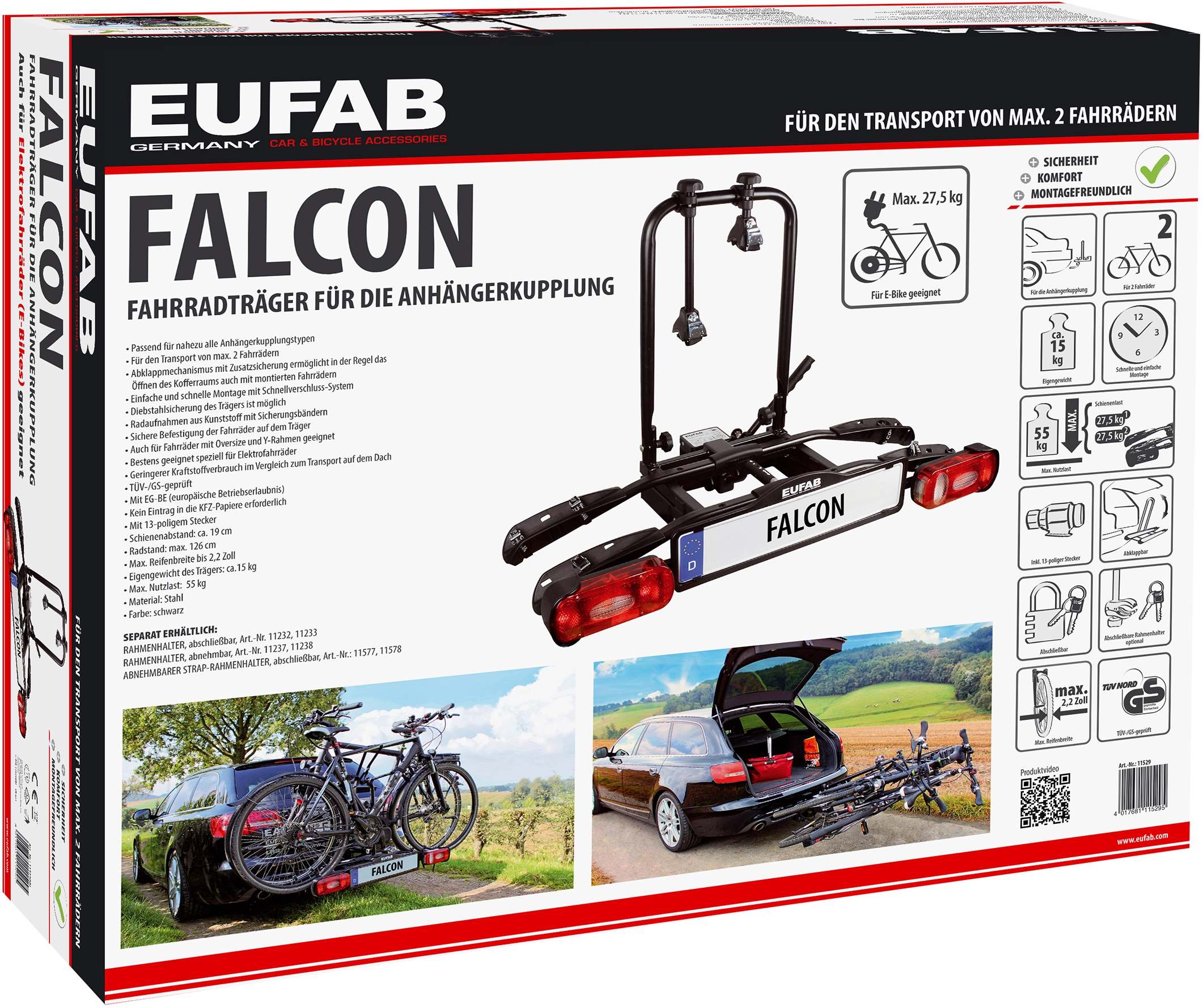 Eufab Fahrrad-Kupplungsträger OBI bei Falcon kaufen