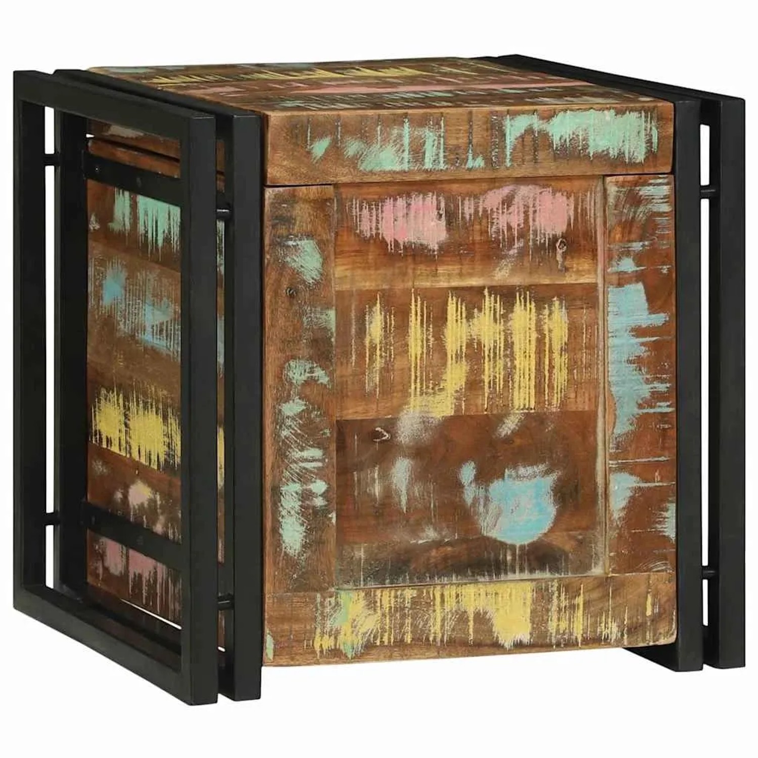 vidaXL Aufbewahrungsbox mit Speicher 40 x 40 x 40 cm Massivholz Akazie 4016749