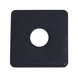 Anthrazitfarbenes Klemmplättchen (31x26x2 mm) für Zaunpfosten, Zubehör für Zaunbau.