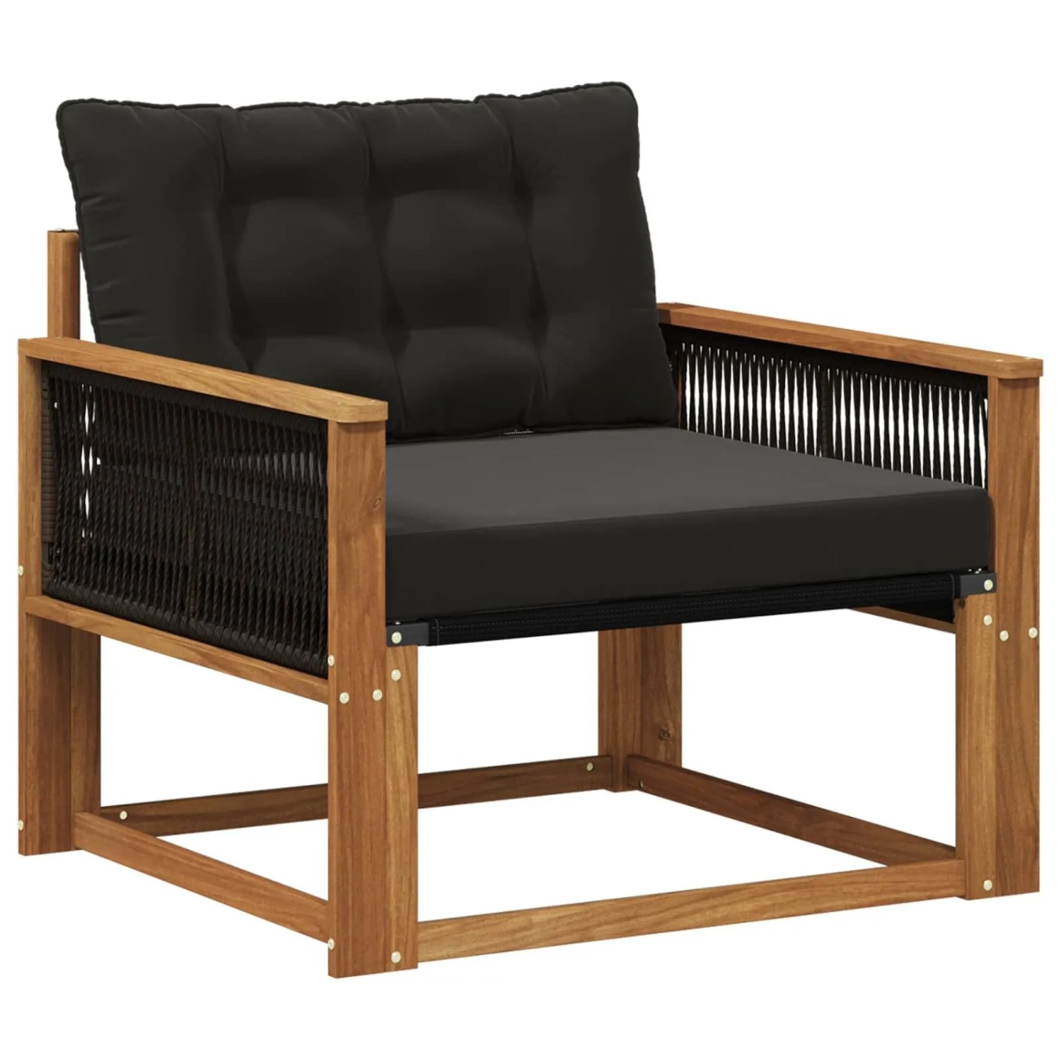 vidaXL Outdoor-Sofagarnitur Massives Akazienholz und Textilene Natur 3438892